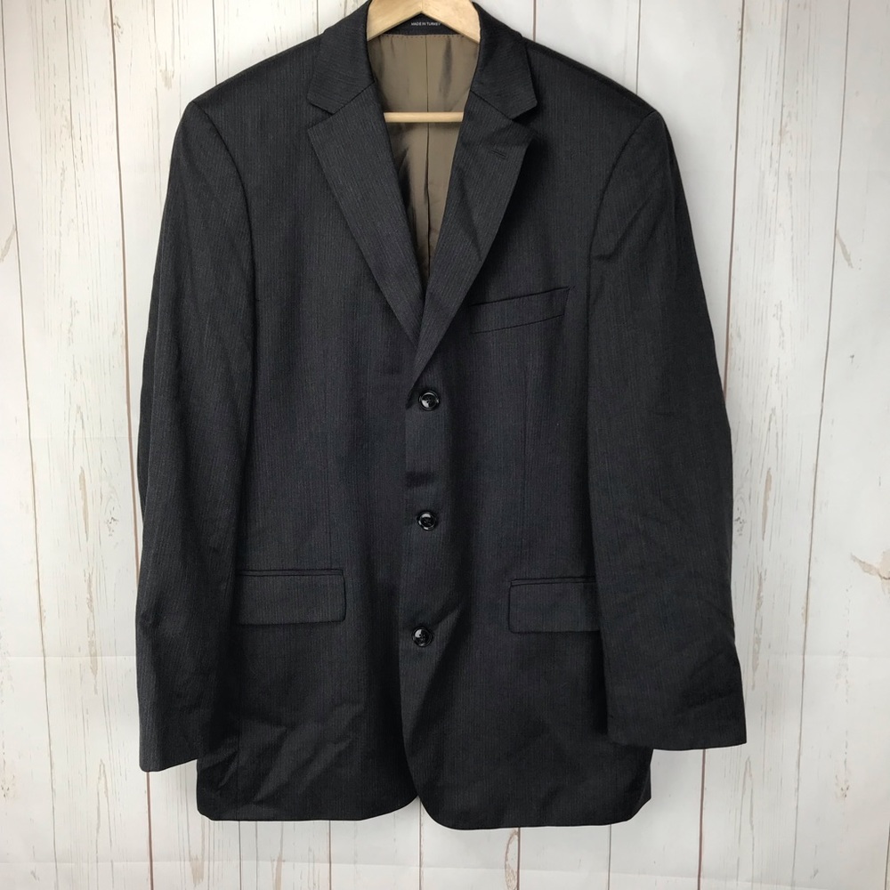 Hugo Boss Super 120 Wool Striped Blazer Coat 42L